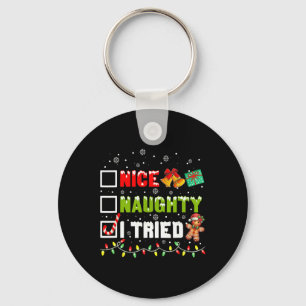 Chaveiro Feliz Natal Pajama Luzes Belas, Que Eu Tentei