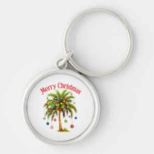Chaveiro Feliz Natal Palm Tree Light Havaiana Tropical