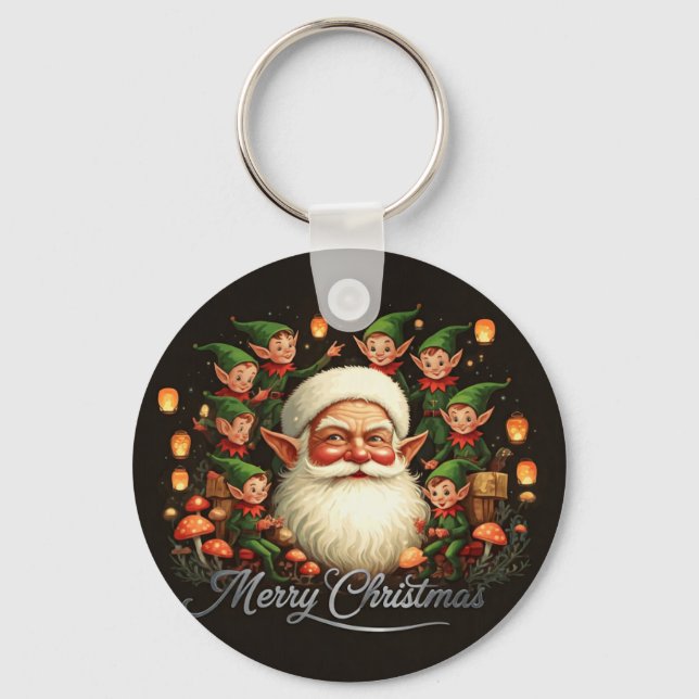 Chaveiro Feliz Natal Papai Noel (Frente)
