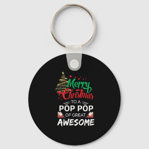 Chaveiro Feliz Natal para uma Pop Pop do Excelente Incrível