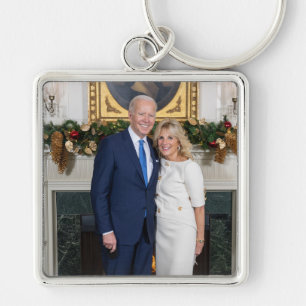 Chaveiro Feliz Natal, Presidente Joe Biden e rua Lady