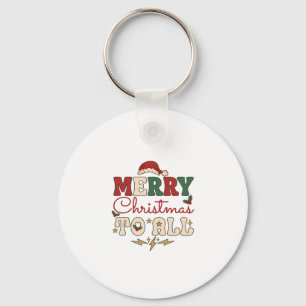 Chaveiro Feliz Natal Todos Chapéu de Papai Noel Estrelas Re