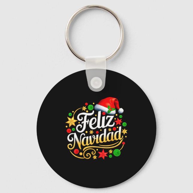 Chaveiro Feliz Navidad Spanish Mexican Christmas Xmas Holid (Frente)