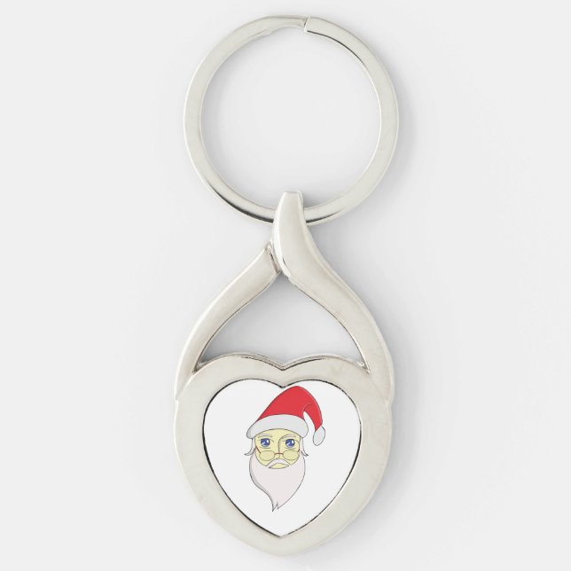 Chaveiro Feliz Papai noel de Natal (Frente)