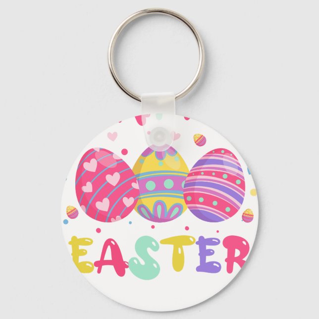 Chaveiro feliz páscoa (3), retrô, vintage (Frente)