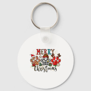 Chaveiro Feliz Pawlidays Patas de Cachorro Xadrez de Búfalo