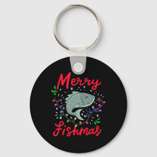 Chaveiro Feliz Peixes Natal Árvore de Natal Luzes Divertida