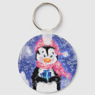 Chaveiro Feliz pinguim - Natal