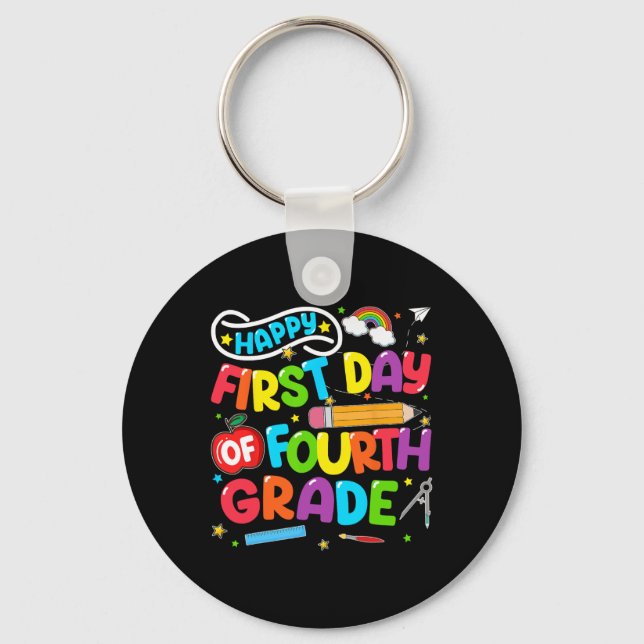 Chaveiro Feliz Primeiro Dia Da 4ª Série Volta às Aulas Prof (Frente)