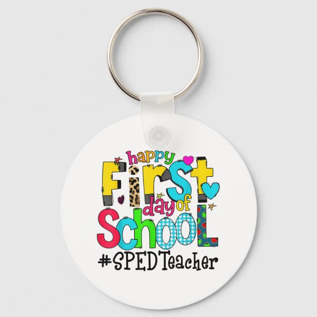 Chaveiro Feliz Primeiro Dia Da Vida De Professores Escolhid (Frente)