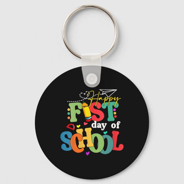 Chaveiro Feliz Primeiro Dia De Aula De Volta à Escola Profe (Frente)