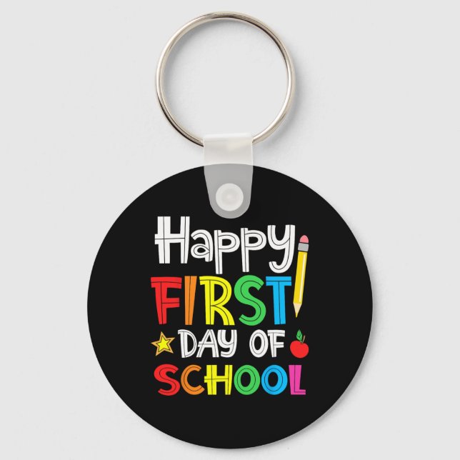 Chaveiro Feliz primeiro dia de boas-vindas à escola (Frente)