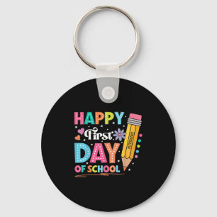Chaveiro Feliz Primeiro Dia De Lápis Da Escola Encantador