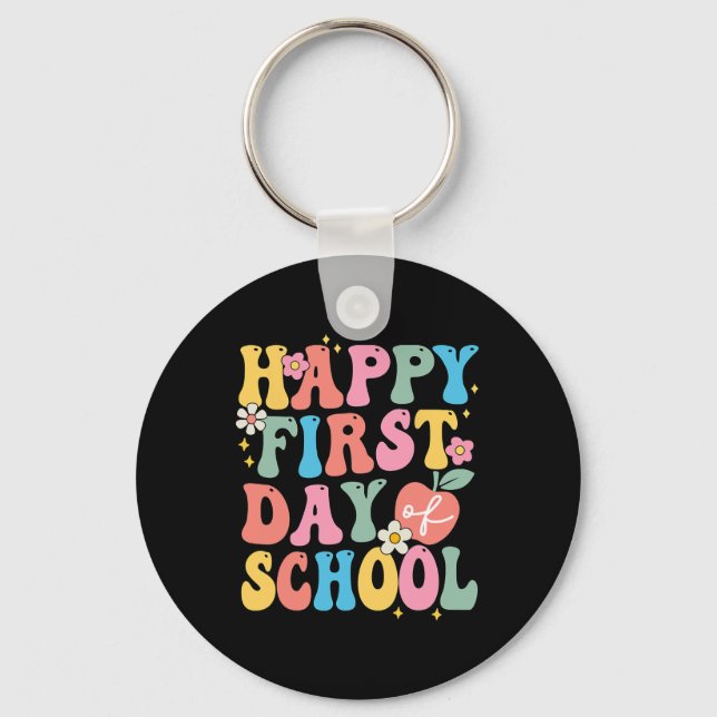 Chaveiro Feliz Primeiro Dia De Professores Da Escola Crianç (Frente)
