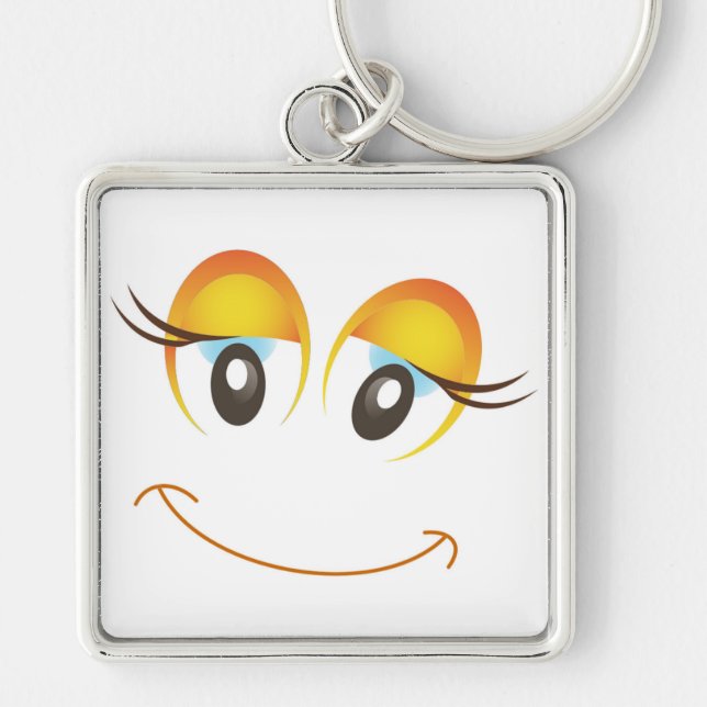 CHAVEIRO FELIZ ROSTO DE GAROTA (Frente)