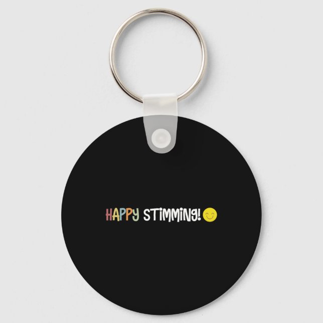 Chaveiro Feliz Stimming Autismo Neurodiversidade Felicidade (Frente)
