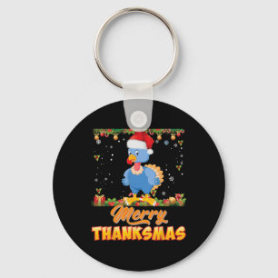 Chaveiro Feliz Thanksmas Turquia Papai noel Elf Ação de Gra