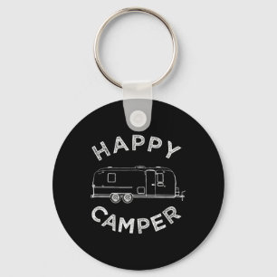 Chaveiro Feliz Trailer Camper, Retro Camping Caravan Tee