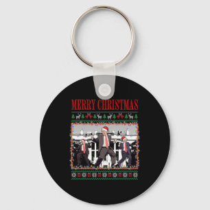 Chaveiro Feliz Trumpmas - Santa Claus Donald Trump Dance
