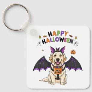 Chaveiro Feliz truque ou trapaça de cachorro bonito de Hall