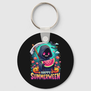 Chaveiro Feliz Verão do Skeleton Jack-o-lantern Summer Wa