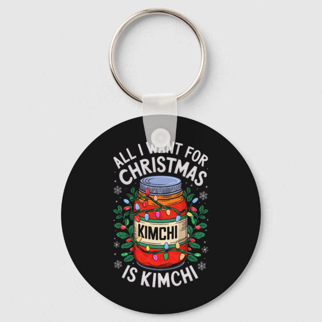 Chaveiro Feliz Xmas Tudo O Que Quero Para Os Homens Kimchi  (Frente)