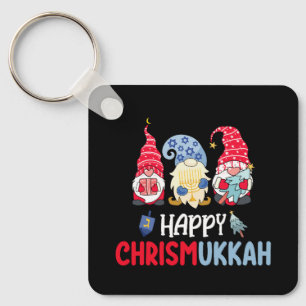 Chaveiro Felizes Gnomos do Chrismukkah Hanukkah Natal Feliz