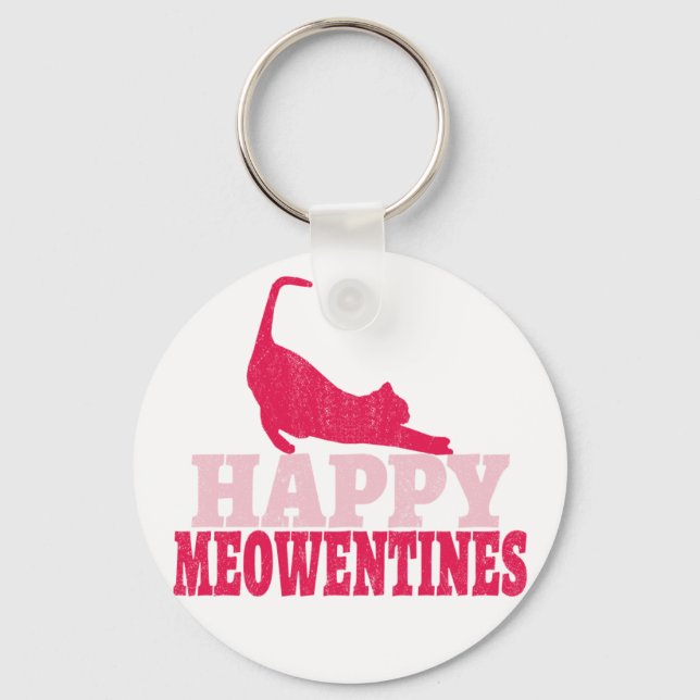 Chaveiro Felizes Meowentines | Presente de namorados para a (Frente)