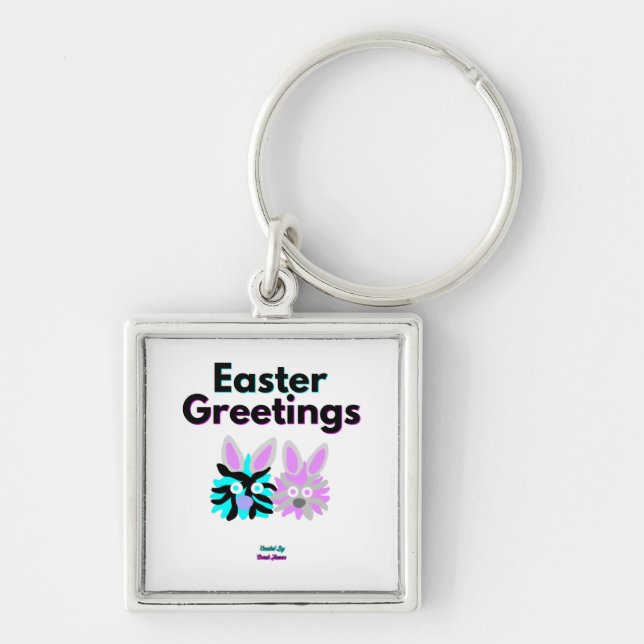 Chaveiro Felpudo Quadrado Premium (Frente)