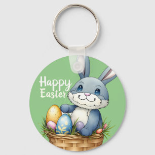 Chaveiro Felz pascoa, Coelhinho Na Cesta De Ovos