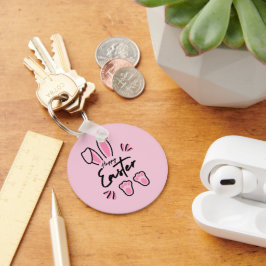 Chaveiro Felz pascoa (rosa)