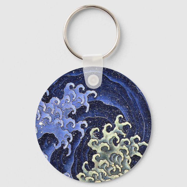 Chaveiro Feminine Wave Japonesa Katsushika Hokusai (Frente)