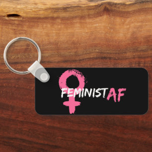 Chaveiro Feminista Artista AF Rosa Símbolo Feminino Rosa