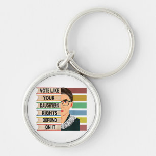 Chaveiro Feminista Ruth Bader Ginsburg RBG - Garota de cita