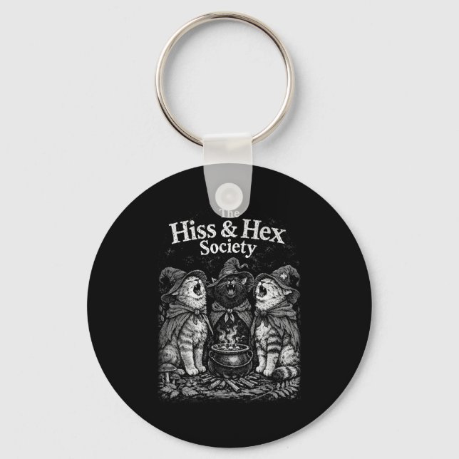 Chaveiro Feral silvo &amp; sociedade de hex bruxa gato Hall (Frente)