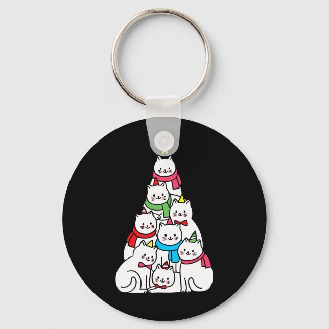 Chaveiro Feriado De Árvore De Natal De Feliz Engraçado E Bo (Frente)
