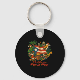 Chaveiro Feriado de Bandeira do Coquí em Porto Rico