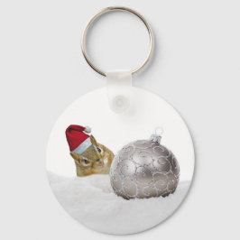 Chaveiro Feriado de Natal em Prata e Neve