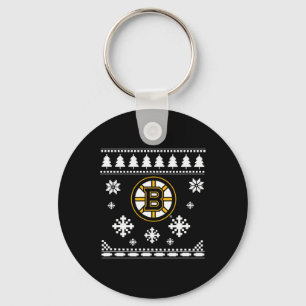 Chaveiro Feriado de Sweater de Natal Feio de Boston Bruins