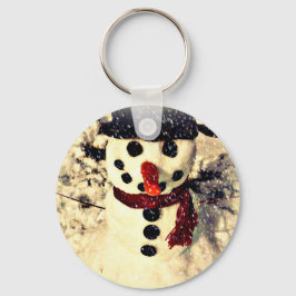 Chaveiro Feriado Deixe-o nevar um boneco de neve