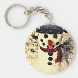 Chaveiro Feriado Deixe-o nevar um boneco de neve