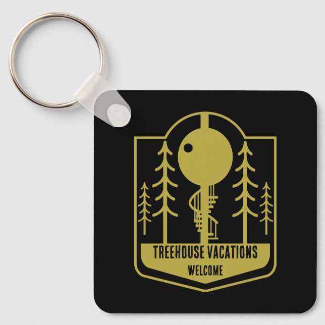 Chaveiro Feriados de Férias do Treehouse (Frente)