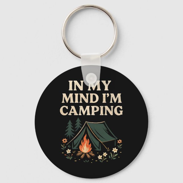Chaveiro Férias de acampamento, caminhada e trilha (Frente)