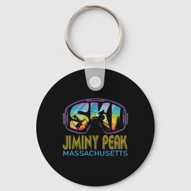 Chaveiro Férias de Esqui no Jiminy Peak Machusetts (Frente)