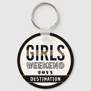 Chaveiro Férias de Viagem de Meninas de Fim de Semana Perso