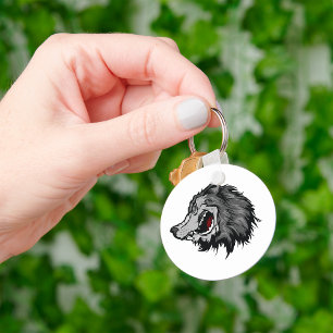 Chaveiro Feroz Wolf Head Bold Wild Animal