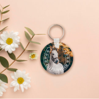 Chaveiro Ferradura com Stars & Horse Name Foto