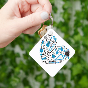 Chaveiro Ferramenta Coração de Instrumento Musical