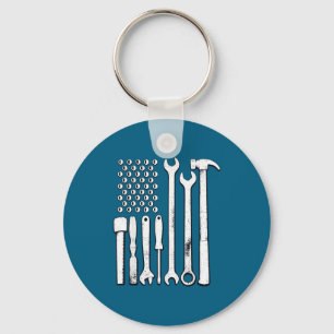 Chaveiro Ferramentas de Mecânico Bandeira Americana EUA