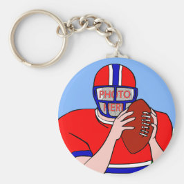 Chaveiro Ferro-rede personalizável de futebol fotográfico